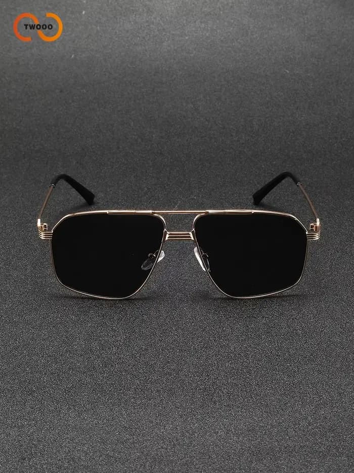 Lunettes de soleil pilote rétro tendance pour hommes