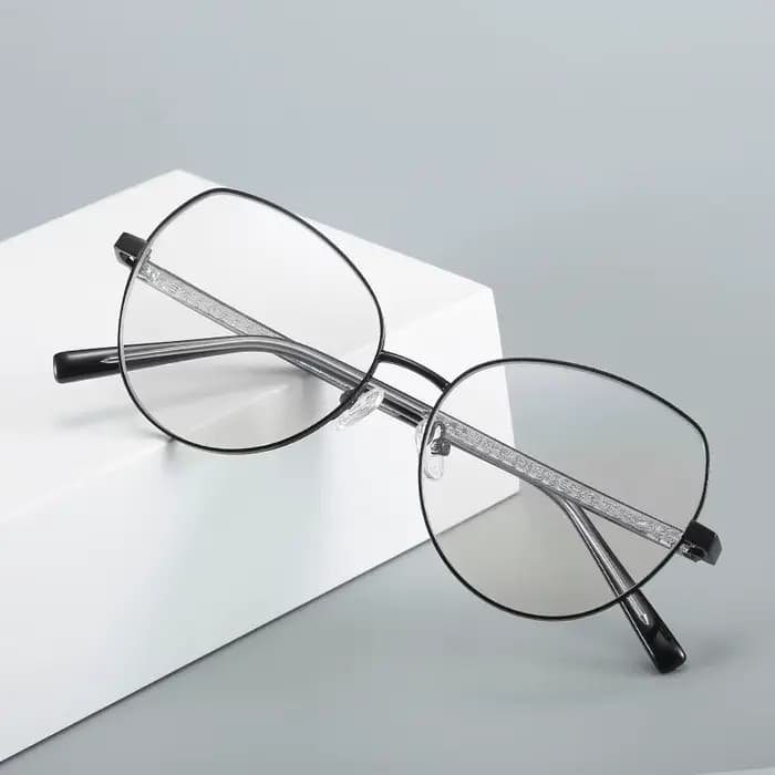 Fashioin-Monture de lunettes en alliage à jante complète pour femmes