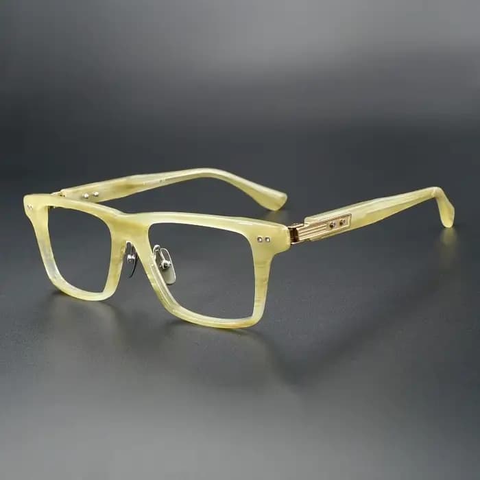 Montures de lunettes de vue en acétate pour hommes DTS-407, en titane, carrées, faites à la main, style japonais, anti-lumière bleue, Gafa
