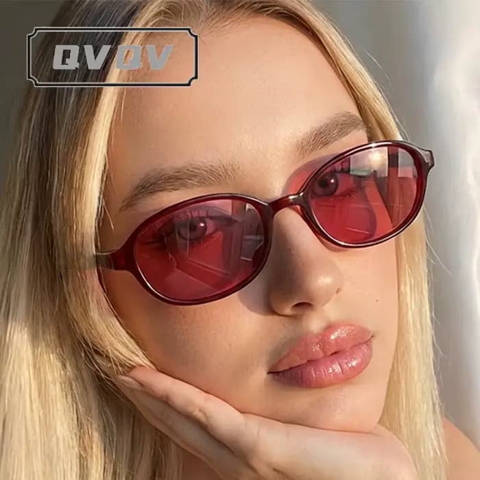 Nouvelles Lunettes de Soleil de Luxe Rouge Vin 2026 pour Femme