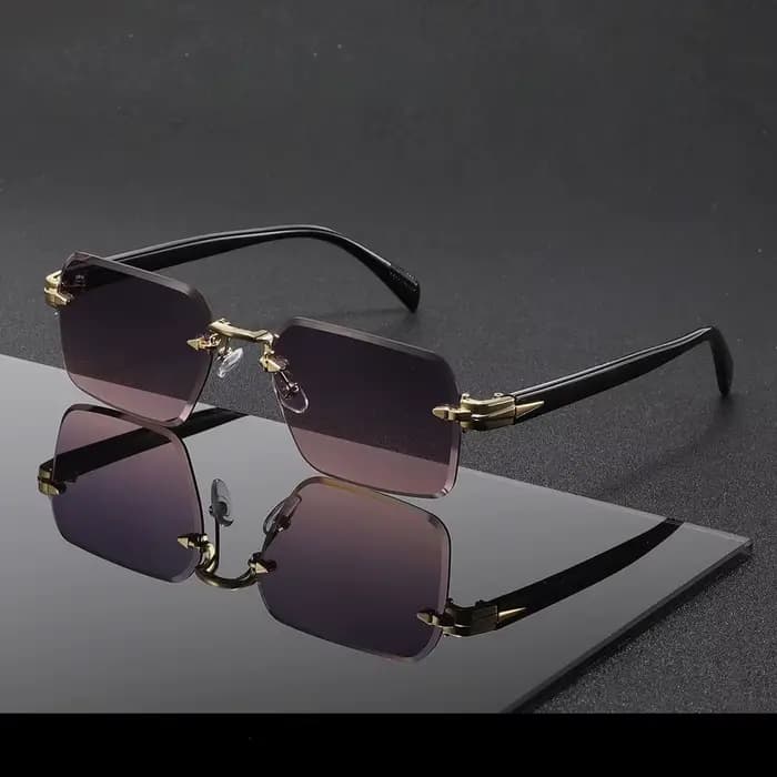 Lunettes de soleil sans monture en métal