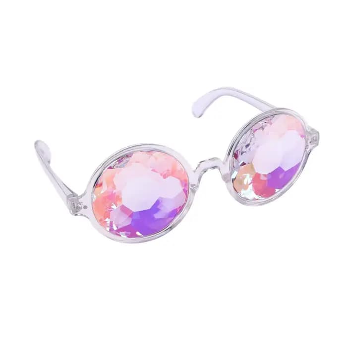 Lunettes de soleil Kaléidoscope rondes transparentes pour hommes et femmes