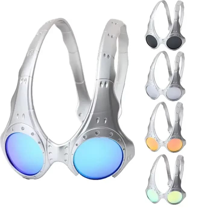 Grain Alien-Lunettes de soleil carrées rondes personnalisées