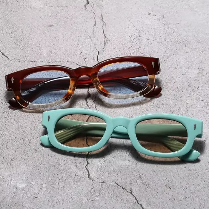 Lunettes de soleil carrées à monture fine et tendance pour hommes et femmes