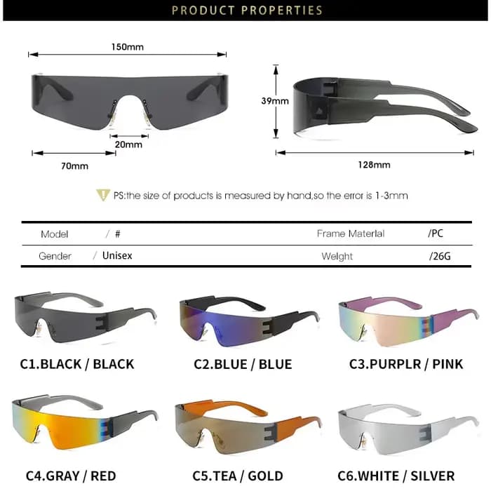 Lunettes de soleil de sport vintage pour hommes et femmes