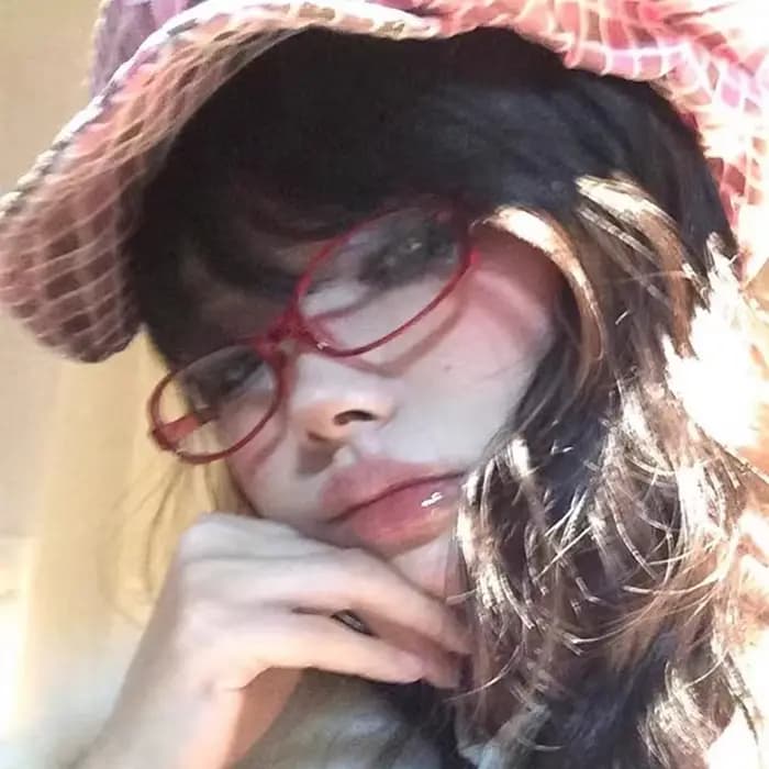 Lunettes ovales rétro rouges pour femmes et filles