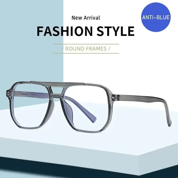 Lunettes transparentes anti-lumière bleue à double faisceau pour hommes et femmes