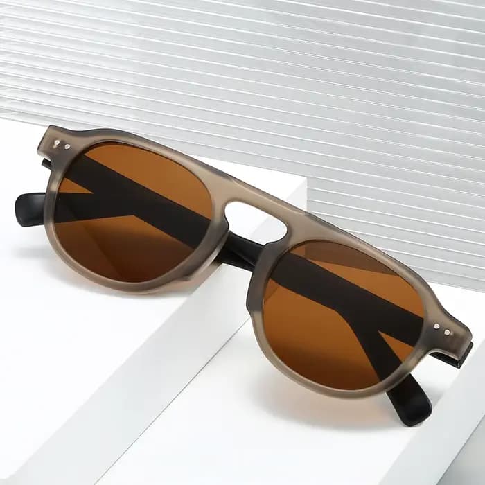Lunettes de soleil vintage à monture ronde TR90 de haute qualité – Style streetwear minimaliste