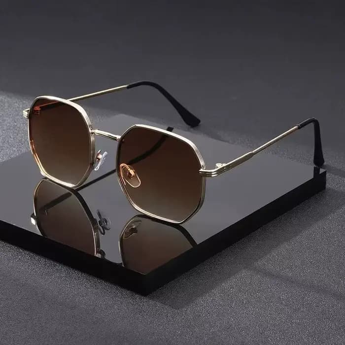 Nouveau Vintage carré géométrique cadre lunettes de soleil femmes