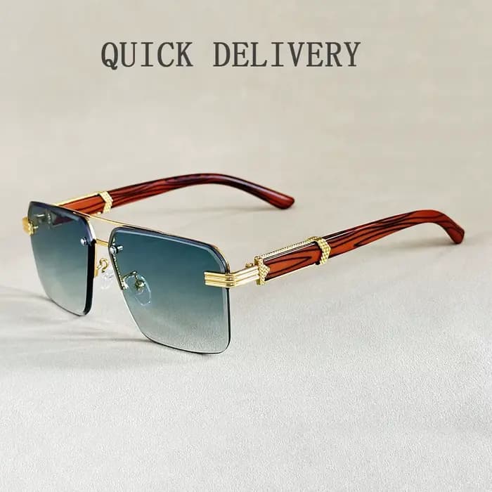2025 lunettes De soleil sans monture femmes à la mode Vintage