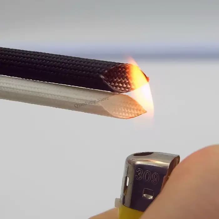 Tube en fibre de verre 1- 20mm, revêtement en résine de Silicone, isolé, manchon tressé en Fiber de verre chimique douce, enveloppe de fil de tuyau à haute température