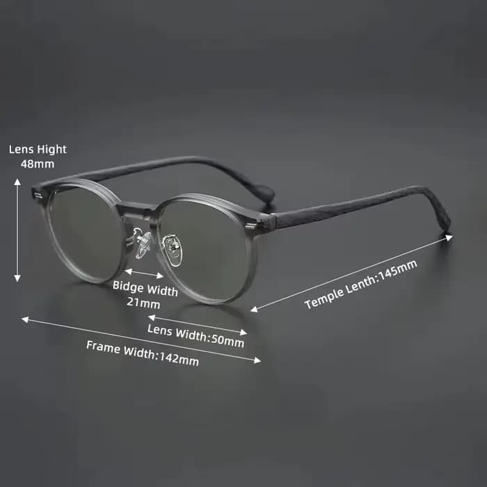 Monture de lunettes rétro avec Grain de bois