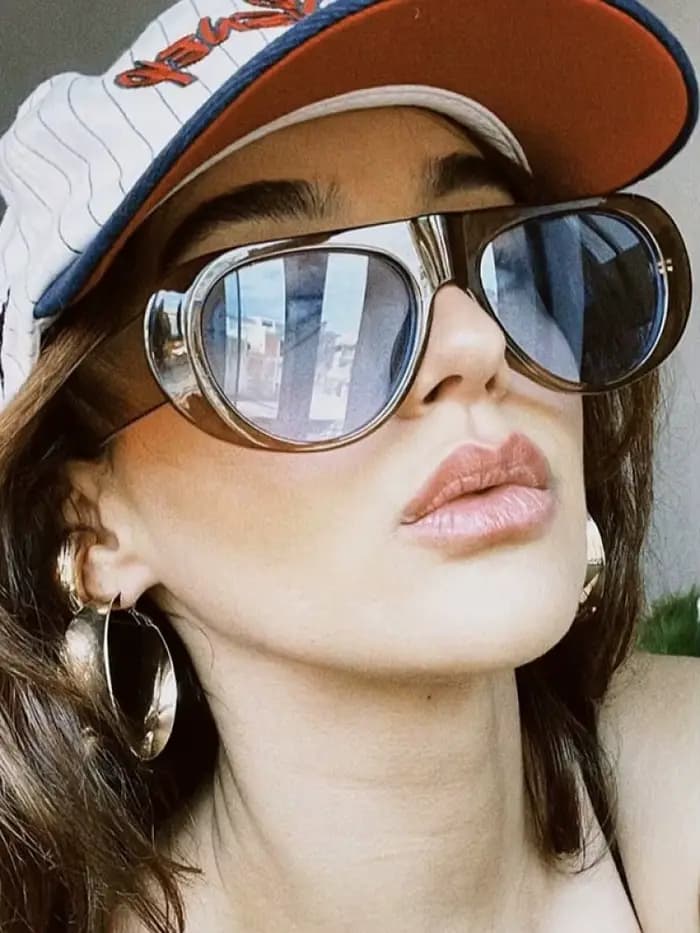 Lunettes de soleil rétro grandes pour femmes