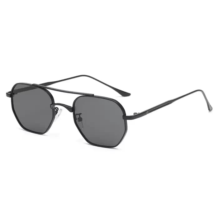 Lunettes de soleil à monture métallique double pont pour hommes et femmes