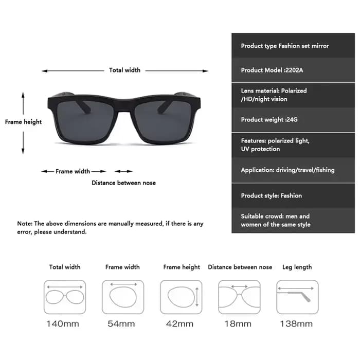 Lunettes de soleil magnétiques à Clip et monture
