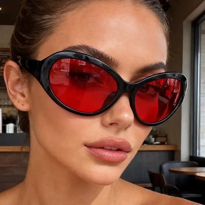Lunettes de soleil Y2K jaunes couleur bonbon pour femmes