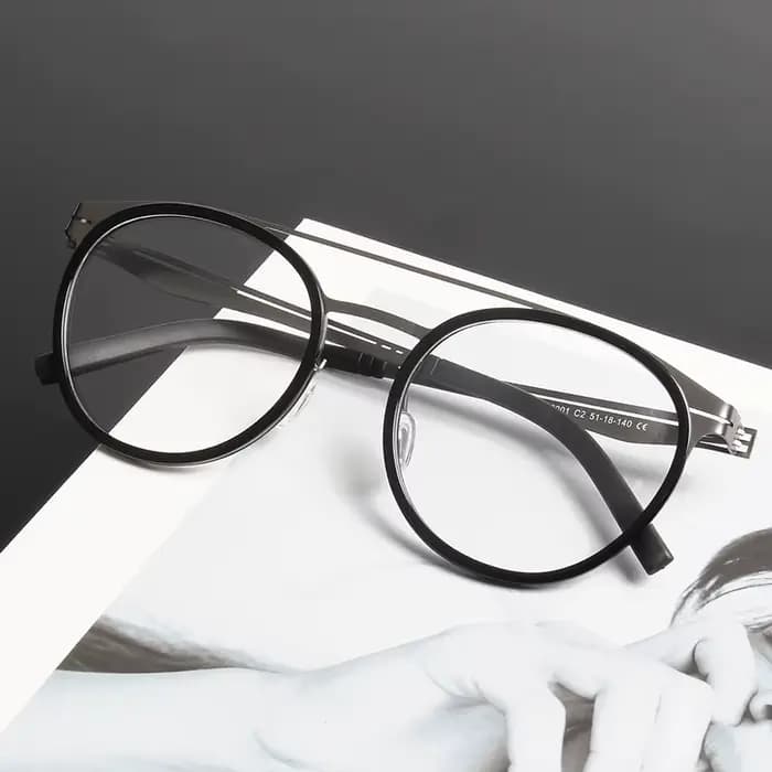 Lunettes pilote à Double pont rondes ultralégères