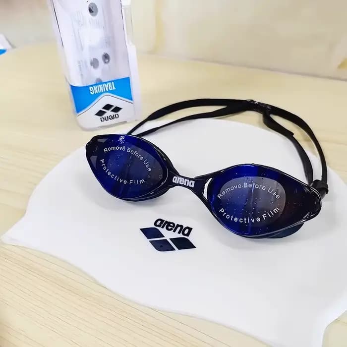 Lunettes de natation Arena pour hommes et femmes, lunettes de natation imperméables et anti-buée, ensemble de bonnets de natation professionnels pour la compétition