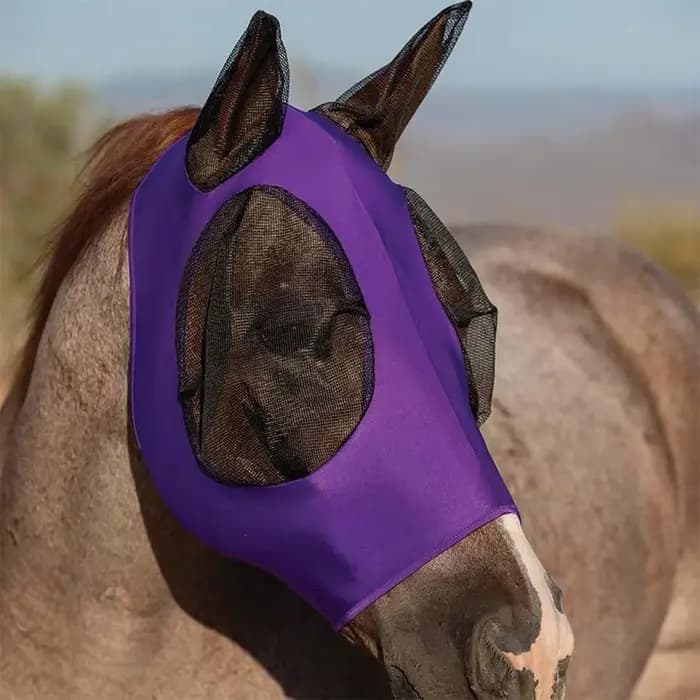 ‌ Masque anti-mouche de cheval de Protection UV