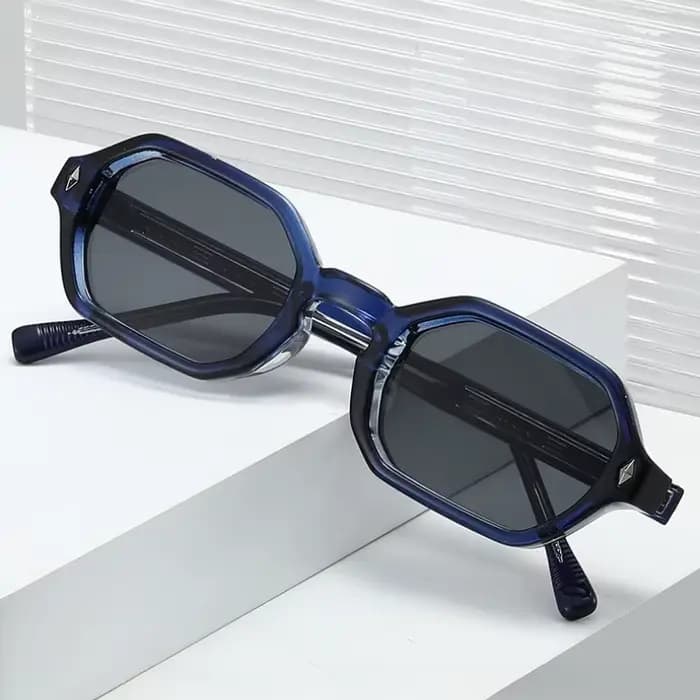 Lunettes de soleil transparentes carrées vintage punk simples pour hommes et femmes