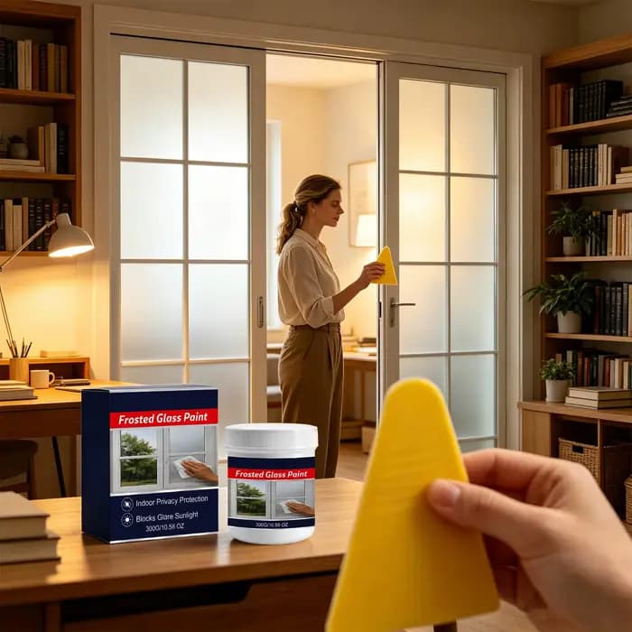 Peinture pour verre mate 100g, peinture opaque pour verre, revêtement à base d'eau pour salle de bain et fenêtres, effet sablage, transparent qui devient givré
