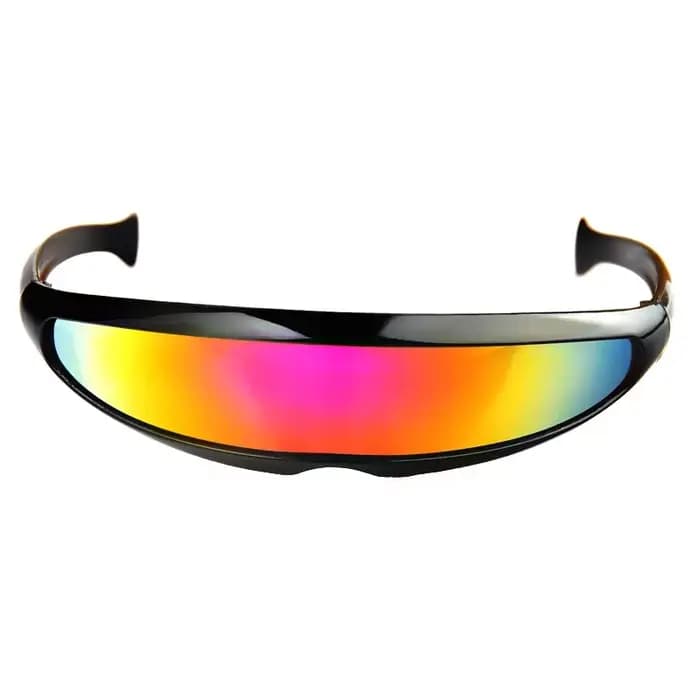 Lunettes de soleil Laser UV400 pour homme, verres miroir, futuriste