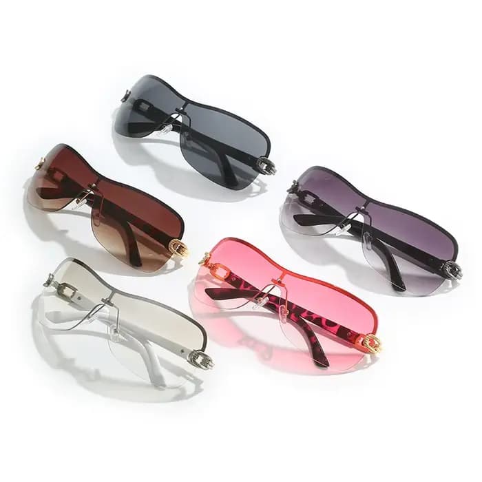Lunettes de soleil une pièce à la mode pour femmes et hommes