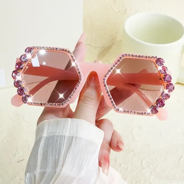 Lunettes de soleil en strass pour femmes
