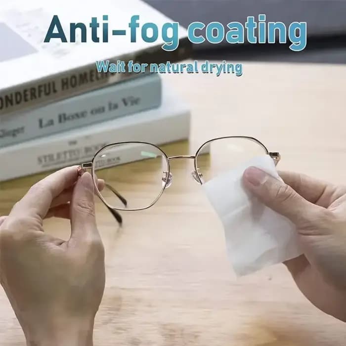 100 lingettes nettoyantes jetables pour lunettes