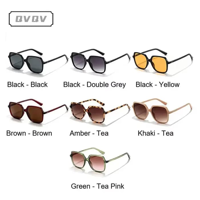 Lunettes de soleil carrées rétro à monture ambrée rivetée pour femme