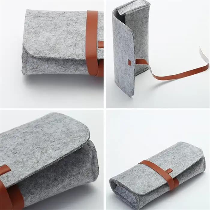 Boîtes à lunettes en tissu feutré de qualité supérieure
