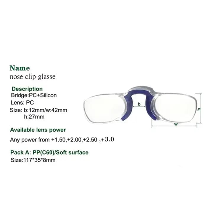 Clip nez Mini lunettes de lecture hommes femmes lecteurs