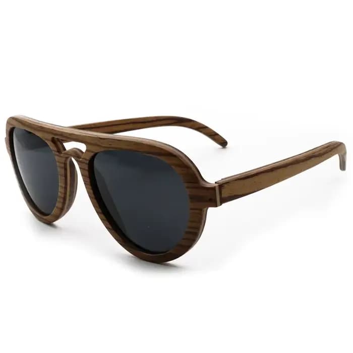 Lunettes de soleil rétro Vintage en bois pour hommes et femmes