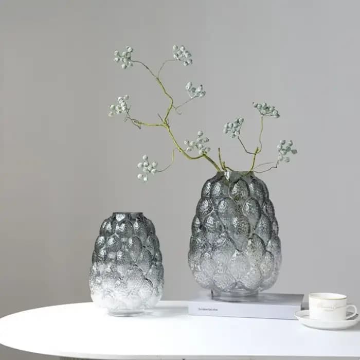 Vase en verre abstrait à motif grainé dégradé, accessoires hydroponiques, terrarium en verre, accessoires de décoration pour la maison