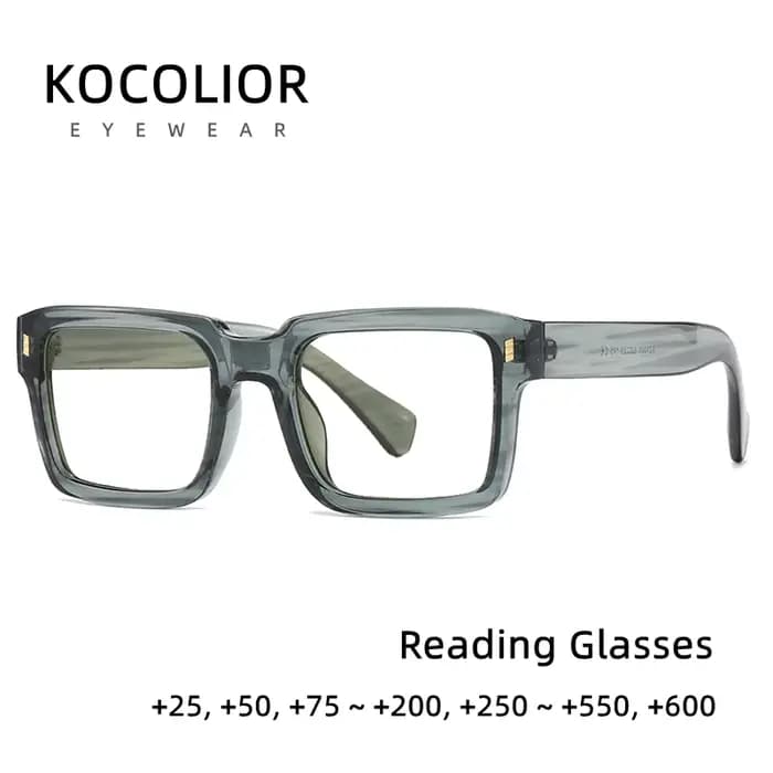 KOCOLIOR nouvelle marque Design panneau carré Anti lumière bleue lunettes de lecture pour hommes et femmes