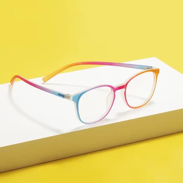 Lunettes de vue souples TR90 transparentes colorées pour femmes