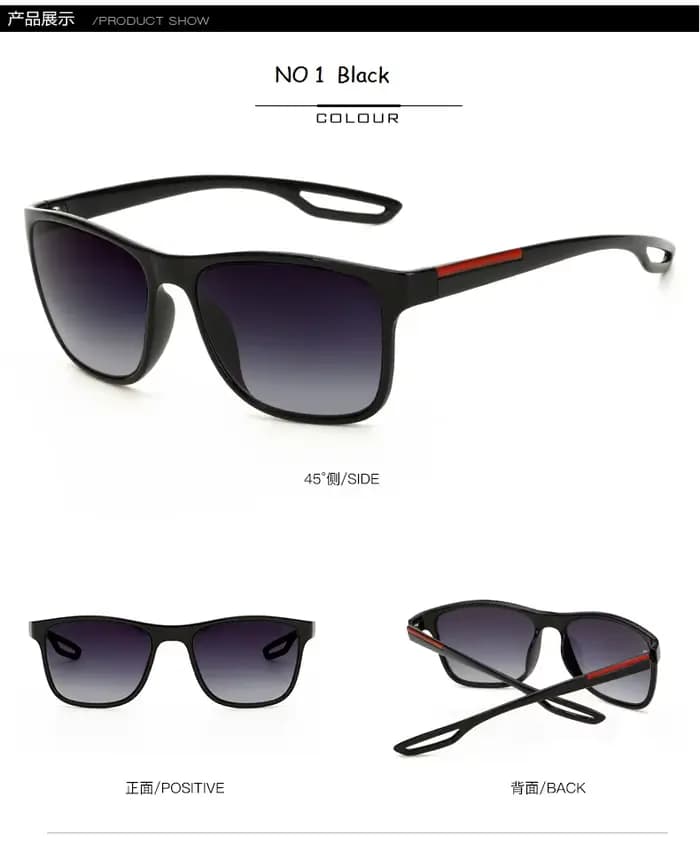 Lunettes de soleil miroir de conduite pour hommes