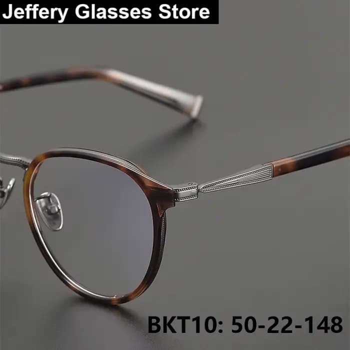 Lunettes ovales Vintage japonaises pour hommes et femmes, monture en acétate de titane, ultralégères, grand visage, mode, faites à la main, Gafas, nouveau