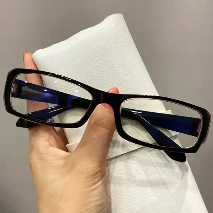 2024 Kroean Harajuku lunettes carrées cadre femmes mode plaine Anti-bleu