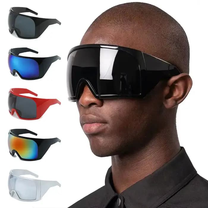 Lunettes de soleil rondes futuristes pour hommes et femmes