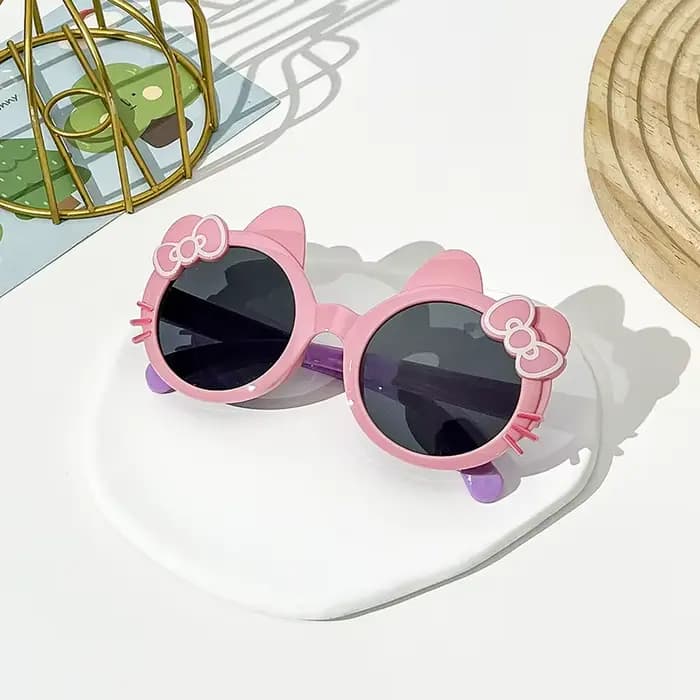 Lunettes de soleil d'été ornées d'arc pour filles