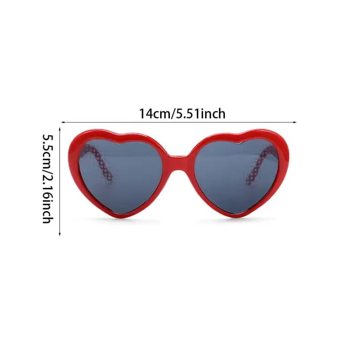 Lunettes à effets de diffraction de coeur d'amour créatifs unisexes