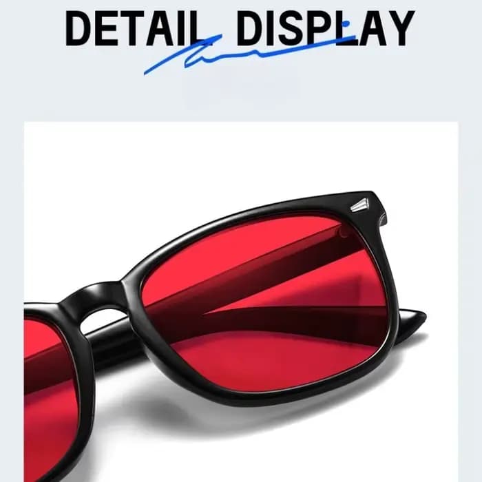 VIVIBEE classique rouge lentille bleu lumière bloquant lunettes carré hommes meilleur sommeil Anti filtre