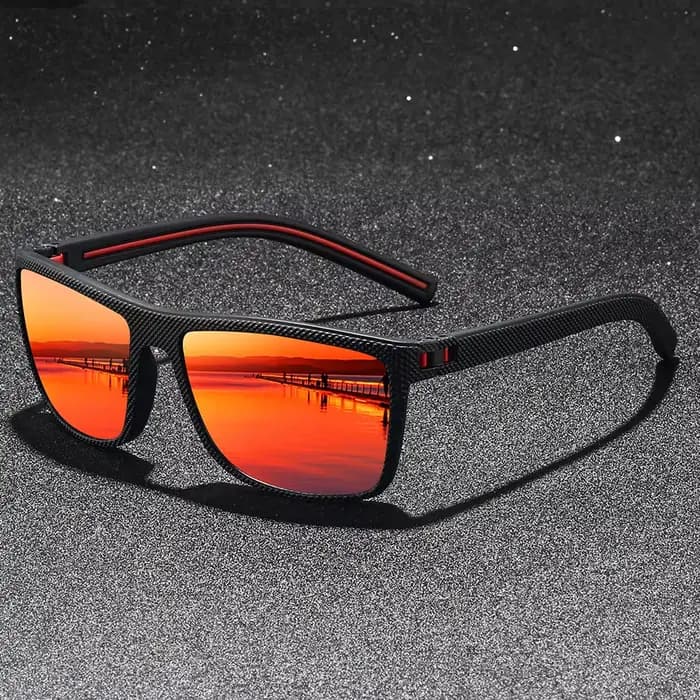 Classique Vintage motif à carreaux carré lunettes de soleil hommes femmes mode pêche conduite homme