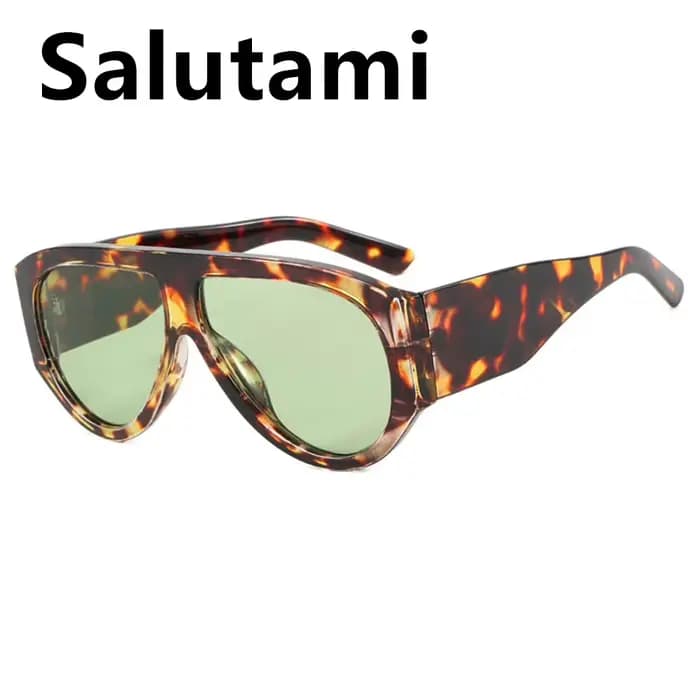 Lunettes de soleil ovales vintage surdimensionnées pour hommes et femmes