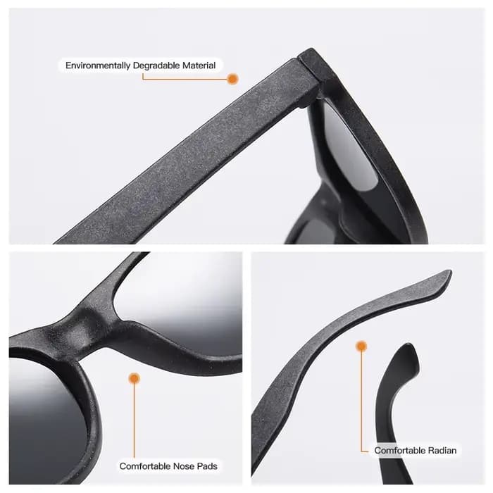 Les lunettes de soleil rétro classiques polarisées en paille de blé gm peuvent décomposer des matériaux naturels pour