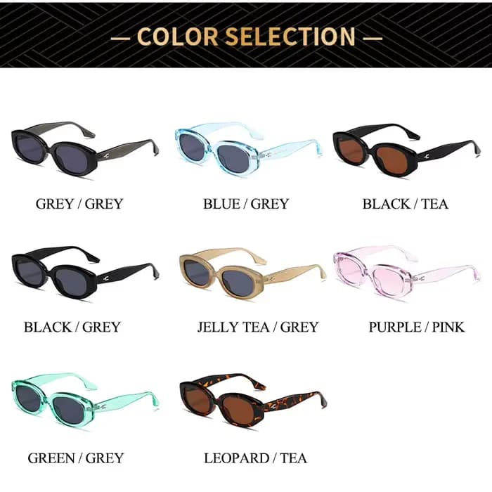 SO & EI Ins populaire mode ovale femmes lunettes de soleil de luxe rétro marque concepteur gelée couleur nuances UV400