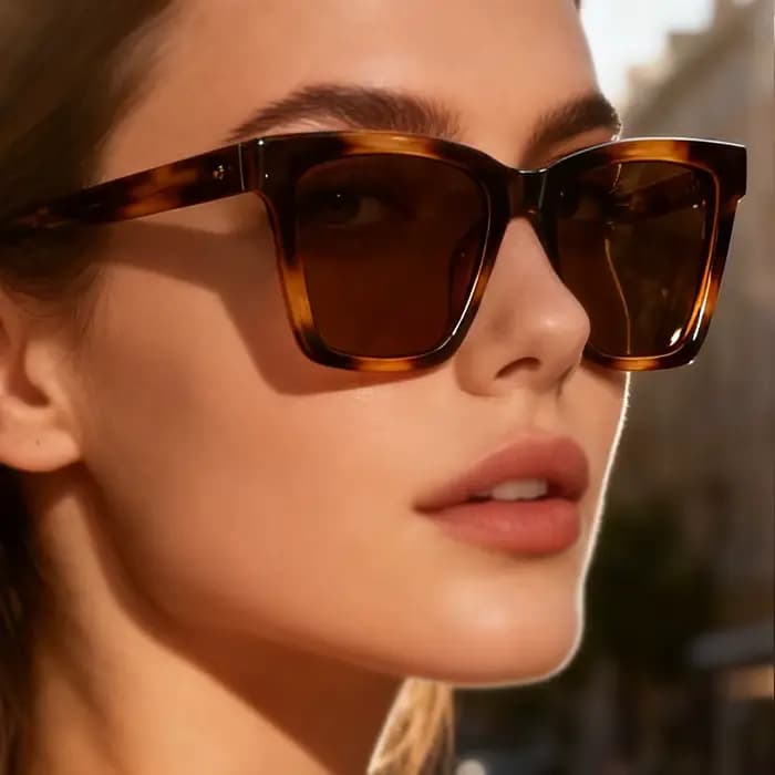 Lunettes de soleil photochromiques marron pour femmes
