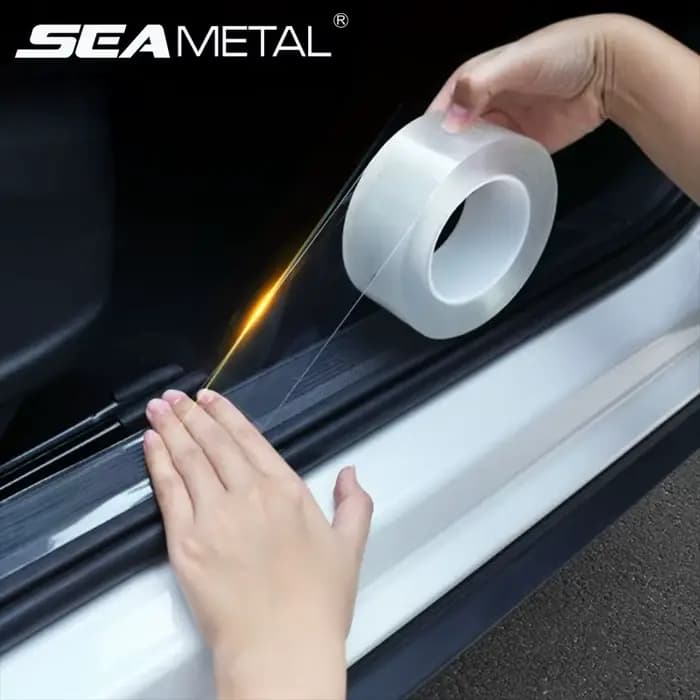 Autocollants universels de Protection de bord de porte de voiture, autocollant de seuil de porte de voiture, Film Transparent anti-rayures, Style de Protection, accessoires automobiles