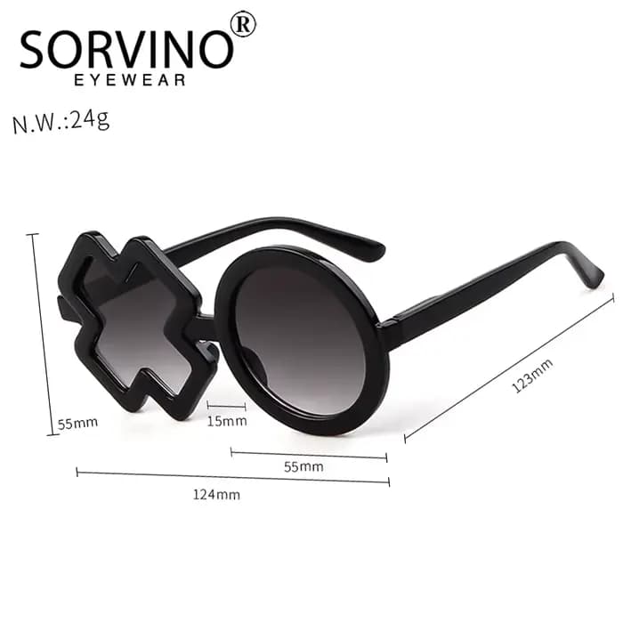 SORVINO mode lunettes de soleil irrégulières enfants XO en forme de marque concepteur